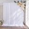 3×2,15m Blanc Rideau de Fond de Mariage, 2 Panneaux 1,5 m × 2,15m Anti - Rides Doux Soyeux Polyester Photo Toile de Fond décor Anniversaire Baby Party Nuptiale Douche Photographie