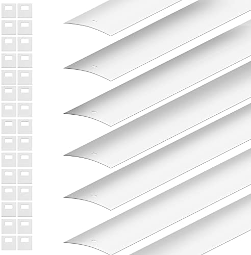 Nuanchu 5 PCS Vertical Blind Replacement Slats PVC Slats & 30 Clear Repair Tabs for Sliding Door/Window (White, Thermal Insulation)