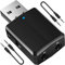 Retoo Bluetooth 5.0 Adapter USB Audio Empfänger mit 3,5mm AUX Kabel 2 in 1 Transmitter Receiver für Auto PC TV mit Rauschunterdrückung und Freisprechanlage im Auto Reichweite 10m