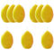 AUSWAHL Farbe + Menge - Eikerzen Dekoeier Kerze Osterei Eierkerzen farbig sortiert 4,5 x 6,5 cm - hier: 9 Stück [gelb]