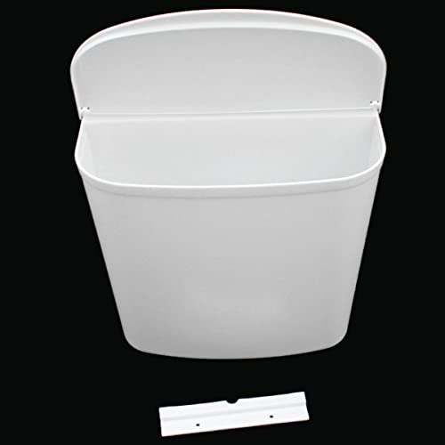 pro-Styling Poubelle blanche 4,5 l pour porte, caravane, camping-car, caravane, bateau, 4,5 l