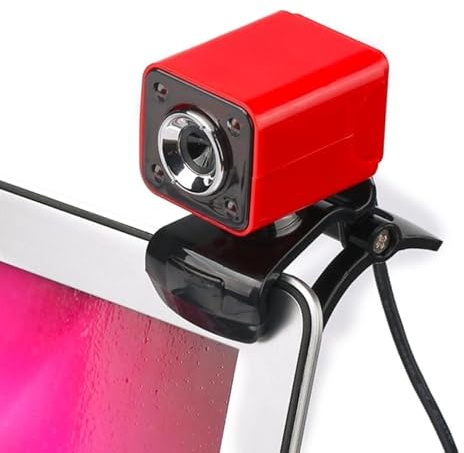 High-Tech Place A862 caméra de Fil USB rotative 12MP HD Webcam 360 degrés avec Microphone et 4 lumières LED pour Ordinateur de Bureau Ordinateur Portable PC Skype, Longueur de câble: 1,4 m