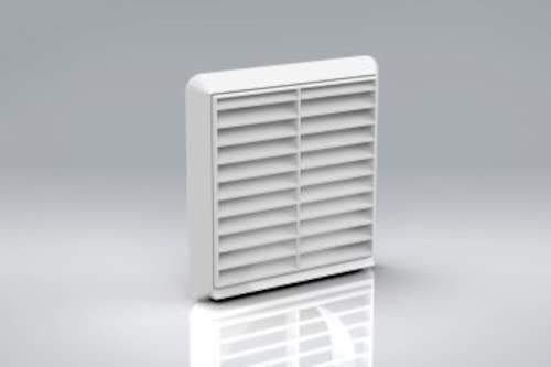 125mm White Louvered Grill Vent *5 Spigot*