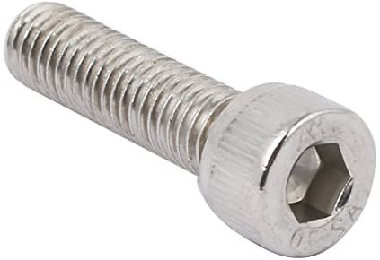 PATIKIL M8x30mm Bussola Testa Bullone, 1pz 304 Acciaio Inox Sinistra Mano Filettatura Esagonale Bussola Cappuccio Vite, Argento Tono