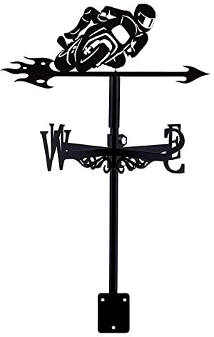 Girouette décorative en métal pour moto, girouette de jardin, motocyclette, indicateur de direction du vent pour extérieur, ferme, cour, jardin