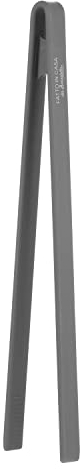 Fatto in Casa da Benedetta Pinza da Cucina in Silicone con Anima in Metallo – Antigraffio per Pentole, Padelle e Bistecchiere – Lunghezza 34 cm (Grigio scuro)