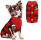 ABRRLO Weihnachten Hund Pullover Dog Sweater Hundepullover Haustier Hundepulli Warm Welpe Kleine Mittel Hunde (L, Rot-schwarzes Karo)
