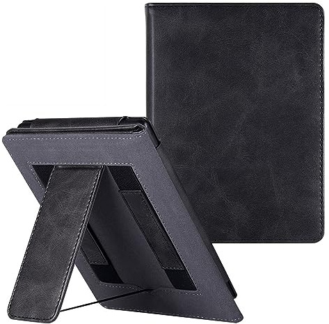 DRENGE Standgehäuse kompatibel mit Pocketbook InkPad 4 7,8 Zoll PU-Lederbezug mit automatischem Schlafmodus für Pocketbook InkPad Color 2 2023 (Color : Black, Size : for InkPad 4)