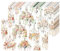 Tarklanda Blume Papier Platzsets 50 Stück Hochzeit Platzsets Kronleuchter Rosen Einweg Tischsets aus Papier 28x40 cm Rose Papier Tischsets Frühlings Dekorative für Hochzeit Jahrestag Urlaub Party