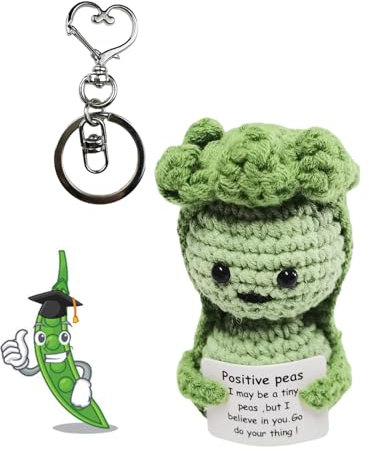 dancepandas Pocket Hug Positive Potato, Emotional Support Pickle Positive Geschenke Mini-Plüsch Figuren Lustige Positive Erbsen für Kollegen Freundin Freund