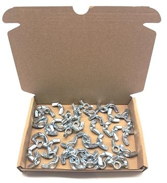 Pack of 50 M8 Wing Nuts | Steel Butterfly Nuts (M8)