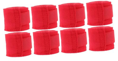 Happyyami 8 Rollen Box-Trainingsgürtel Widerstandsbänder Verband für Boxen Boxbandagen Muay Thai Handschlaufe Händewickel atmungsaktiv Binde Fitnessgeräte Handschutz Armband Reine Baumwolle