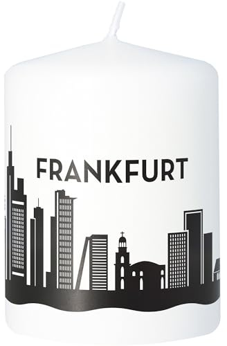 Goodtimes Stumpenkerze Frankfurt Skyline (Weiß)