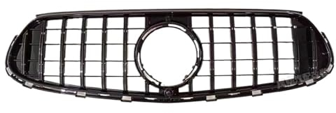 Kühlergrill Front Grill Für merc&edes GLC X254 GLC260L GLC300L GLC63 2023-IN ABS Mesh Grille GT Front Grills Stoßstange(Black)