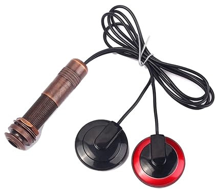 ibasenice Piezo Mikrofon Mandolin Pickup Transducer Mit Endpin Jack Für Gitarre Banjo Ukulele Violine Twin-sensor System Installieren