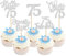 Xsstarmi 30 Pack Happy 75th Birthday Cupcake Toppers Silver Glitter Hello 75 Fabulous Seventy Five Birthday Cupcake Picks Cheers to 75 Years Cake Decorations for Happy 75th Birthday Party Supplies