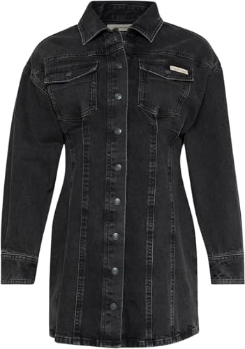 Calvin Klein Damen Essential Langarm Mini Jeanskleid