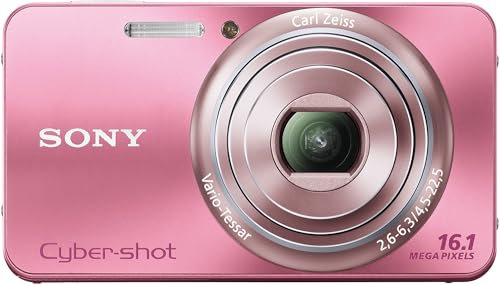 Sony DSC-W570P Digital Camera 16 Megapixels 5x Optical Zoom 6.9 cm (2.7 Inch) Display Image Stabilised Pink (Renewed)