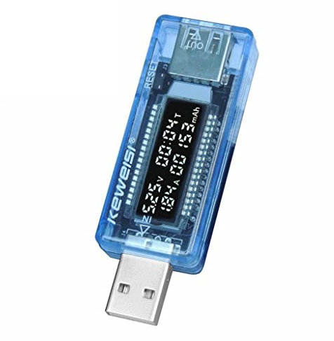 Misuratore di tensione del tester USB, capacità digitale, carica della batteria, voltmetro, amperometro, multimetro, spegnimento automatico