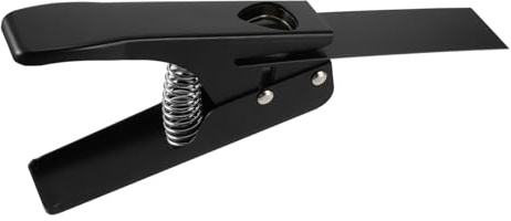 Plektrumstanze aus Eisen für Selbstgemacht Gitarrenplektren, Schwarz | Standard Lochdesign, Rutschfest und Angenehm in Hand, mit Silikonpad für Sauberes Arbeiten