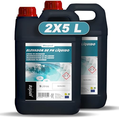 JOVIRA CORP 10L - Elevador de pH Líquido para Piscinas y Spas | Regulador de pH Profesional (2x5 litros)