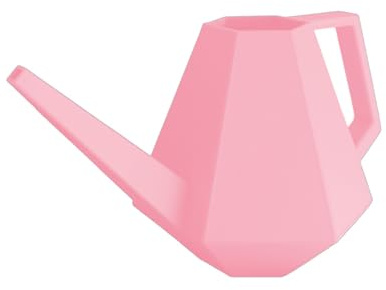 Shapes - Decorations Premium Gießkanne Zimmerpflanzen, Kleine Giesskanne für Indoor Topfpflanzen Sukkulenten, Blumengießkanne Büro Balkon, Premium Design (Rosa, 1 Liter)