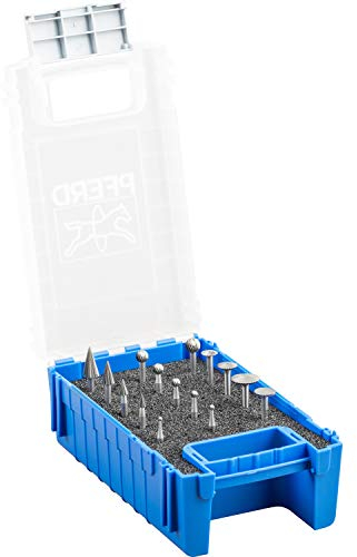 PFERD HSS-Frässtift-Set, 15-teilig, Spezialzahnung, Schaft-ø 3 mm, 22900845 – für die Feinzerspanung an kleinen und schwer zugänglichen Stellen, Spezialverzahnung
