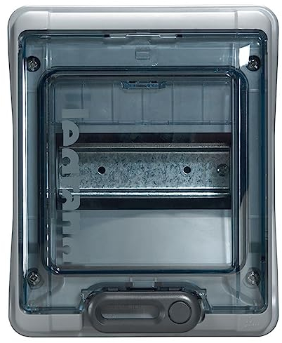 Legrand, Plexo Feuchtraumverteiler, Sicherungskasten, Aufputz, IP65 - IK09, 1-reihig, 6 Module, Innen- und Außenbereich, Nachrüstbar, Schutzklasse II, -20 - +70 °C, 200 x 164 x 115,6 mm, 601976