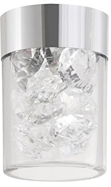 Briloner Leuchten Zusatzclipteil zu Einbauleuchten, 3er-Set, 7241-000, Dekorationsglas aus Kunststoff mit Kristallen, passend für die Artikel 7240-xxx