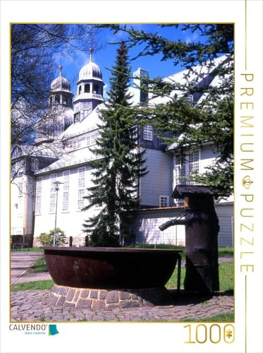 CALVENDO Puzzle Marktkirche Clausthal-Zellerfeld,größte Holzkirche Europas | 1000 Teile Lege-Größe 48 x 64 cm Foto-Puzzle für glückliche Stunden