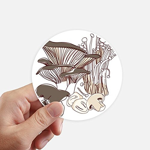 DIYthinker Yummy Startseite Geschirr Swamm Illustration Runde Sticker 10Cm Wand Koffer Laptop Motobike Aufkleber 8Pcs Diameter 10cm Mehrfarbig