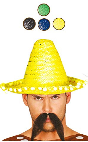 FIESTAS GUIRCA | Sombrero Mexicain en Paille (33 cm) - Accessoire de Fête pour Célébrations d'Été et Remises de Diplômes - Idéal pour Événements Thématiques et Fêtes Costumées