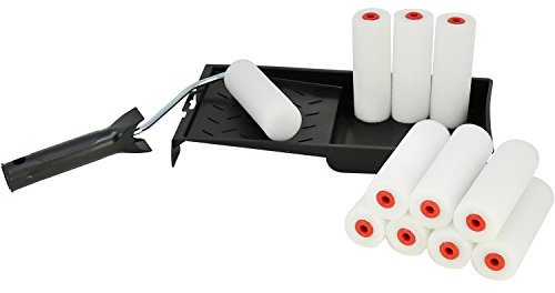 COM-FOUR® Jeu de 13 Rouleaux de Peinture avec bac à Encre, Rouleaux à Encre pour Peinture et Peinture sur Surfaces Planes