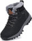 Stivali Neve Bambini Stivaletti Ragazze Ragazzi Comodi Caldi e Antiscivolo Scarpe Invernali Stivaletto Boots Nero Gr.35
