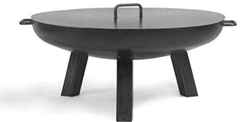 KORONO ® Brasero avec poignée et couvercle, bol : 100 cm Ø/2 mm, couvercle 1,5 mm