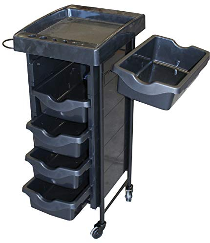 Italian Design - Kosmetik- und Friseurwagen, ästhetisch, Beistellwagen, 5 Schubladen, 30 x 83,5 x 37 cm