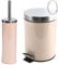MSV Badset 2 TLG. Kosmetikeimer Abfalleimer Mülleimer und WC Bürste Toilettenbürste Klobürste Beige