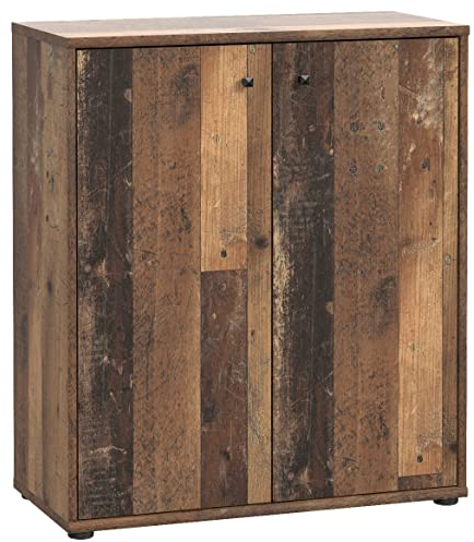 Newroom Kommode Old Wood Sideboard Modern - 73,7x85,5x34,8 cm (BxHxT) - Highboard Anrichte - [Dudley.Ten] Büro Arbeitszimmer Wohnzimmer