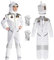 Astronaut Kostüm Kinder Space Kostüm Weltraumfahrer Raumfahrer Weltall Anzug Spaceman Overall Outfit mit Astronaut Helm Astronaut Handschuhe für Jungen Mädchen Karneval MottoParty Jumpsuit 031-150