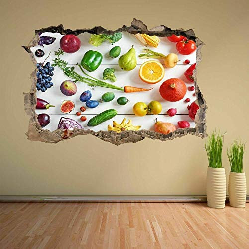 Frisches Obst Gemüse Wandaufkleber Wandtattoo Home Office Shop Dekor Ch4 Wandtattoo Poster Vinyl 60x90 cm