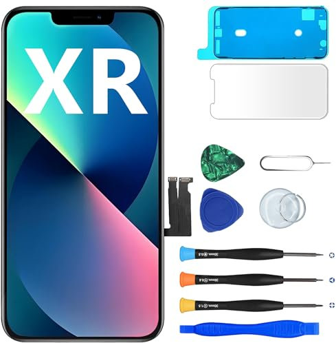 MP+ Bildschirm Ersatz für iPhone XR (Modell A1984 A2105 A2106 A2108) 6,1 Zoll LCD Bildschirm Display 3D Touch Digitizer Montage Reparatur Kit Werkzeug Set