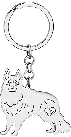 DALANE Edelstahl Deutscher Schäferhund Hund Schlüsselanhänger Welpe Dog Auto Schlüsselring Geschenke für Damen Mädchen Deko
