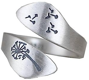 Ring S925 Silber Antike Thai Silber Craft Ring Weiblicher Verstellbarer Löwenzahn Silberschmuck, Ring, S925 Sterling Silber