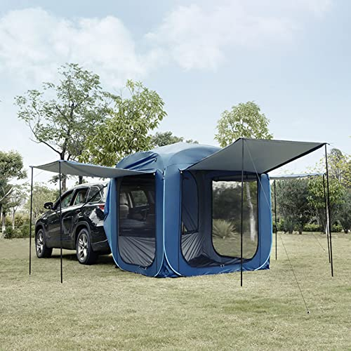 Auto-Markise, Auto-Camping-Zelt, Auto-Anhänger-Zelt, Wohnmobil-Markise, universelles Heckklappen-Zelt mit Moskitonetz, SUV-Heck-Schatten-Markise, Heckklappen-Überdachung für Camping und Fami