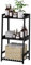 POXAKA Bathroom Shelves, 3 Tier Ladder Shelf Bamboo Nightstand Open Shelving, Bookshelf Bookcase End Table Plant Stand for Living Room, Bedroom, Bathroom, Kitchen, Balcony