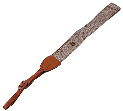 Universal Adjustably Camera Shoulder Neck Strap Vintage Belt for All DSLR Camera Classic White and Black for SLR Cameras (Brown, Black)(brown)