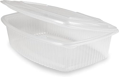 GreenFyA – 50 Envases de Plástico PP Reutilizables con Tapa Bisagra | Resistentes y Duraderos | Apto para Microondas, Congelador y Lavavajillas | Para Alimentos Calientes o Fríos(1500ml)