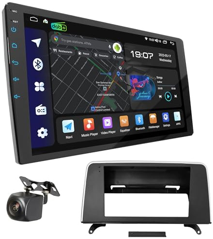 UGAR Android 15 Autoradio kompatibel für BMW X5 X6 E70 E71 E72 CCC CIC 2007-2013 F15 F16 NBT EVO 2014-2017 9 Zoll Touchscreen-Radio mit kabellosem CarPlay & Android Auto, 8GB+128GB, Bluetooth, WLAN, D