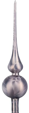 Navidacio Weihnachtsbaumspitze | Groß 35cm in 'Ice Grau' - Baumspitze Spitze Tannenbaumspitze Christbaumspitze Weihnachtsbaum Christbaum Tannenbaum Christmas Tree Top