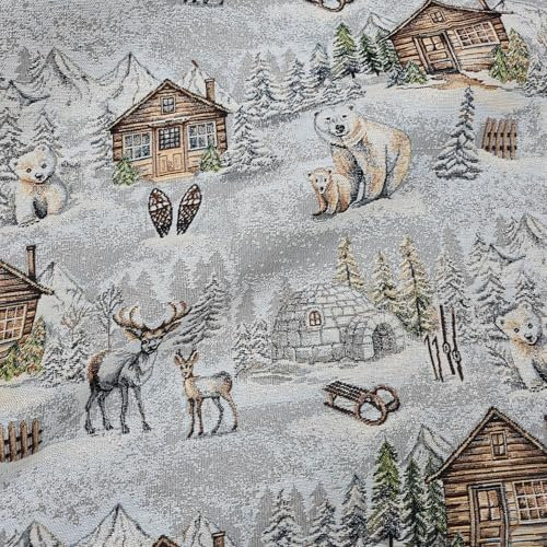 Manifattura Tessile Weihnachten Gobelin Lurex Tischdecke - Zeichnung 4, Oval x8 220